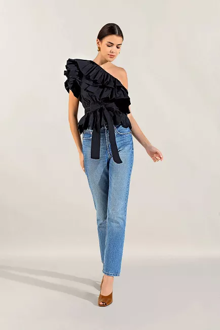 Scarlett Poppies Voltaire Top Onyx Black bluse