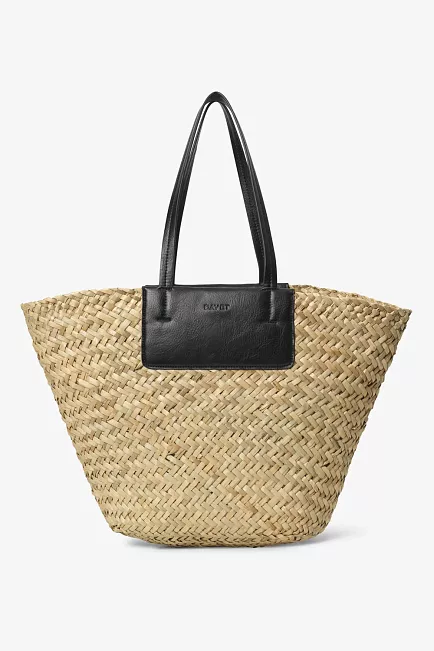 Day ET Refined Straw Basket Moonlight Beige stråveske