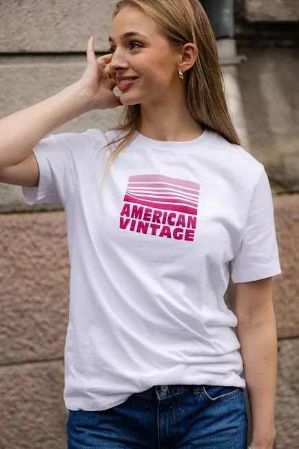 american vintage ykobow t-shirt hvit 1
