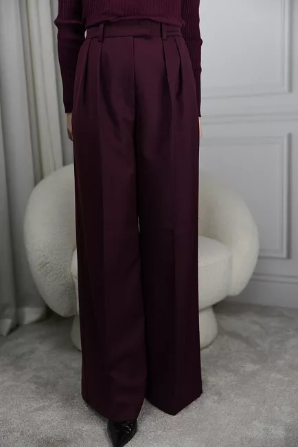 Anine Bing Lou Trouser Bordeaux dressbukse 2