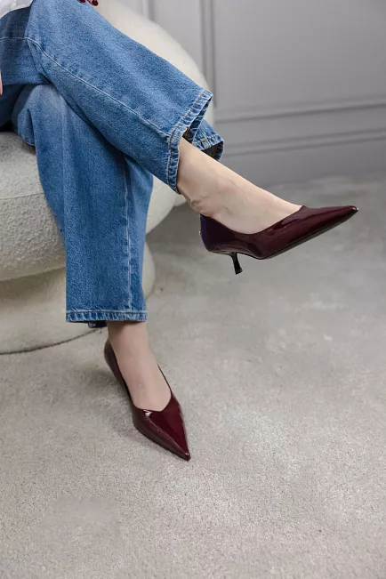 Anine Bing Hilda Pumps Dark Red Patent pensko