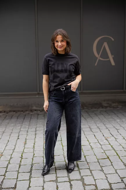 Anine Bing Jaylin Tee Bing Vintage Black t-skjorte 2