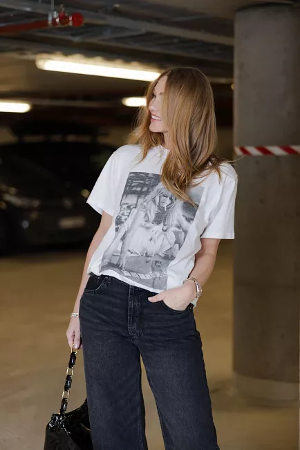 ANINE BING lili tee ab x dk x Brigitte bardot t-skjorte