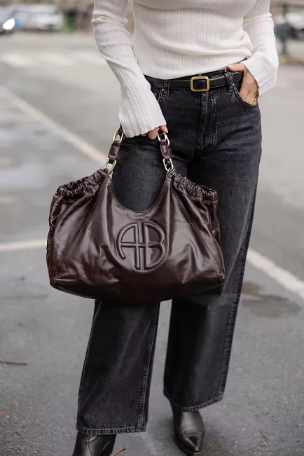 Anine Bing Medium Kate Tote Bordeaux veske 1