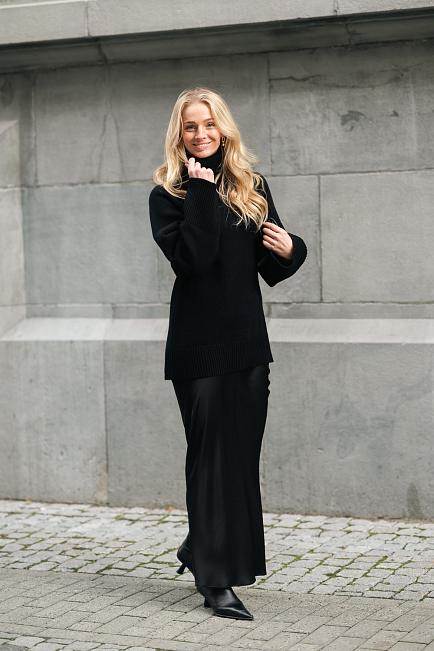 Anine Bing Bar Silk Maxi Skirt Black skjørt 2