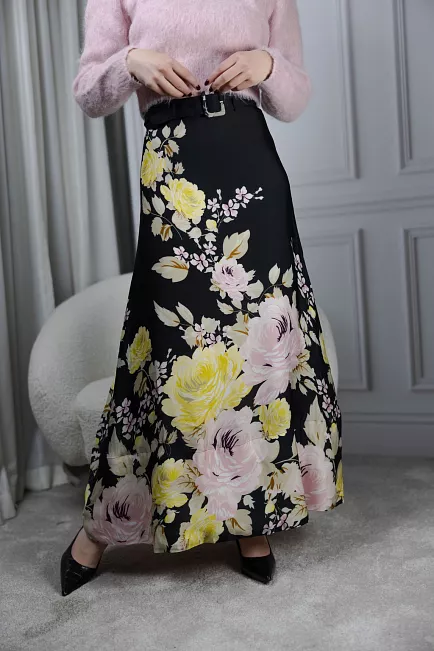 byTiMo Organza Maxi Skirt Growing Flowers skjørt