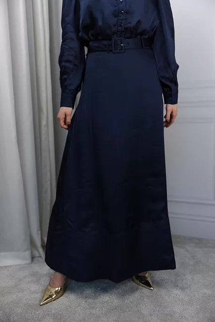 Bytimo organza maxi skirt navy skjørt blå 1