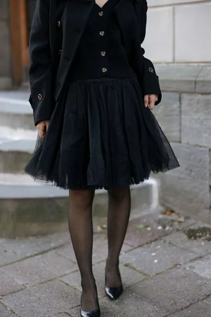 byTiMo Tulle Mini Skirt Black miniskjørt