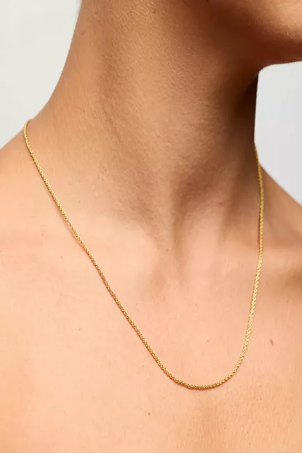 byTiMo The Thin Necklace Gold kjede