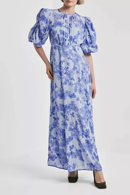 byTiMo Chiffon Maxi Dress Sky Blue kjole