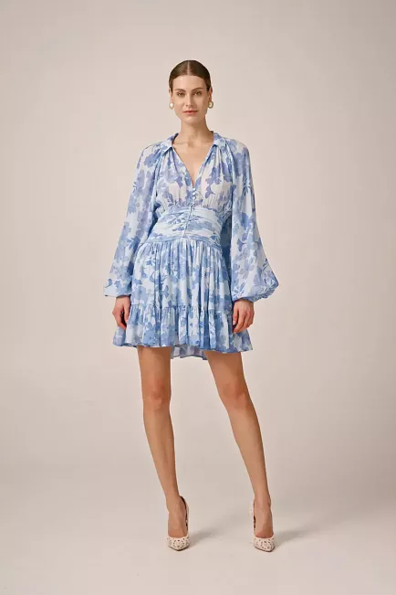 byTiMo Chiffon Mini Dress Sky Blue kjole 2