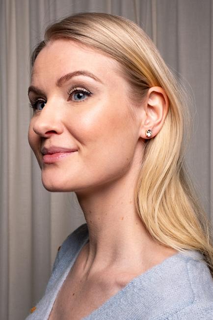 Caroline Svedbom Classic Stud Earrings Gold Crystal øredobber 1