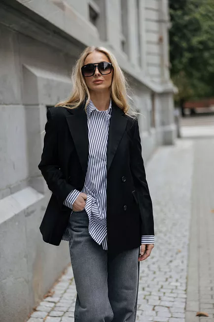 Dagmar Classic Wool Blazer Black dressjakke