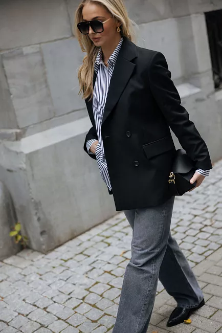 Dagmar Classic Wool Blazer Black dressjakke 2