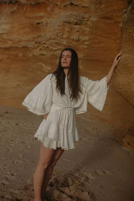 Confettibird Extraordinary Sequin Skirt Shorts Offwhite skjørt shorts 2