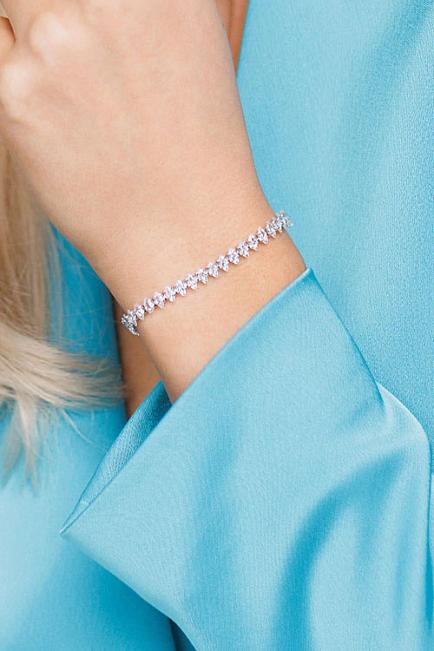 Caroline Svedbom Crystal Navette Bracelet Rhodium Crystal armbånd