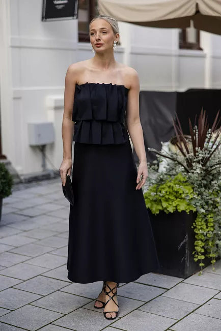 Dagmar sculpted tube dress black 1