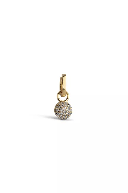 Enamel Copenhagen Disco Ball Charm Gold Anheng 2