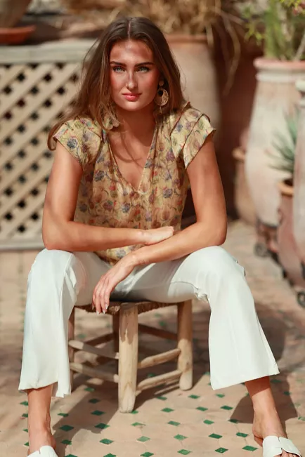 Nectar Ella Blouse Pineapple topp