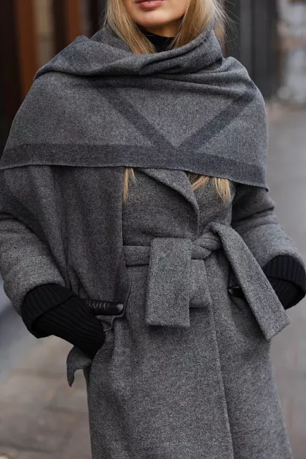 envelope triangle scarf volcano/dark grey 4