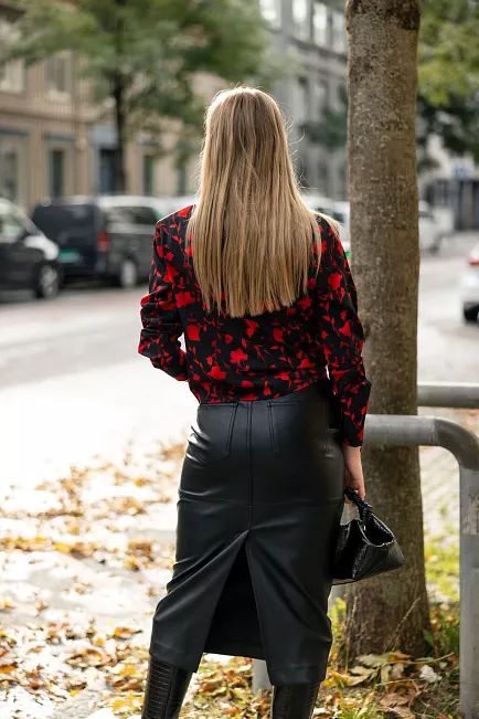 Gestuz Dilara Blouse Red Shadow Flow bluse 2