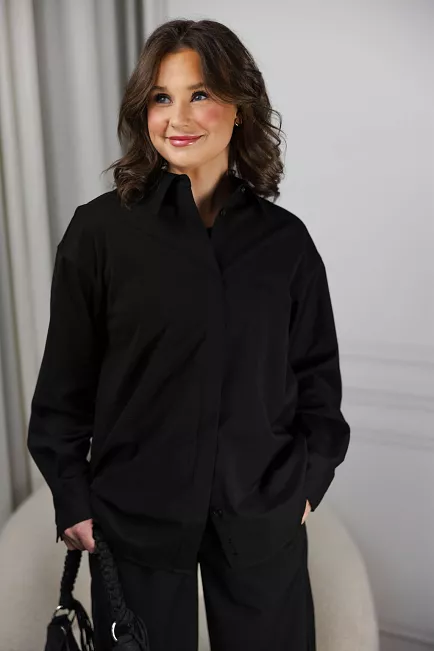 Holzweiler Vidda Relaxed Shirt Black skjorte 2