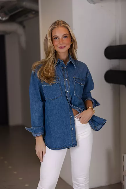 jeanerica Angela Shirt Light Blue Vintage skjorte 1