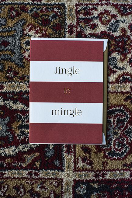 Cardsome Jingle & Mingle A& Red And White julekort