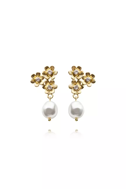 Caroline Svedbom Juni Earrings Gold Crystal øredobber 2