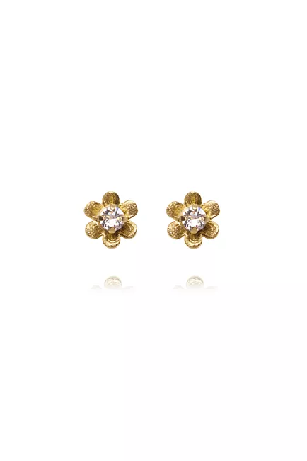 Caroline Svedbom Juni Stud Earrings Gold Crystal øredobber 2