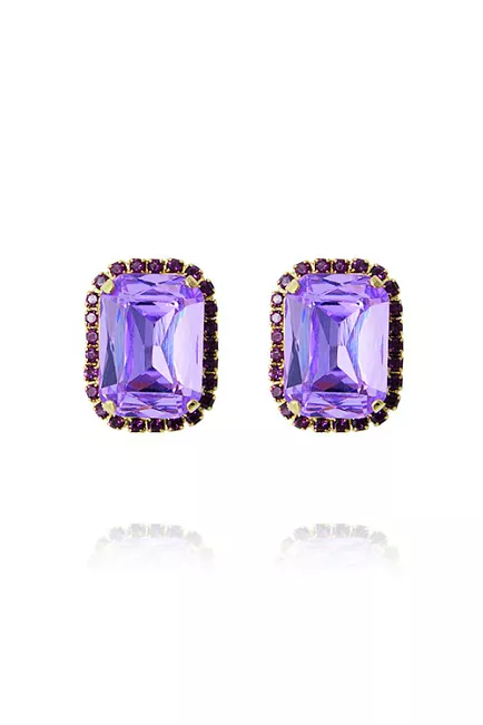Caroline Svedbom x HiiL Studio Lydia Cocktail Studs Gold Violet/Amethyst øredobber 1