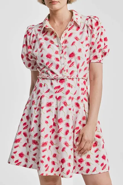 byTiMo Linen Mini Dress Romance Petal kjole 2