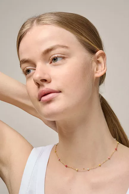 ENAMEL copenhagen Lola Bold Necklace Rainbow Halskjede 1