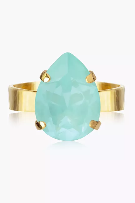 Caroline Svedbom Mini Drop Ring Gold Soft Mint ring 2