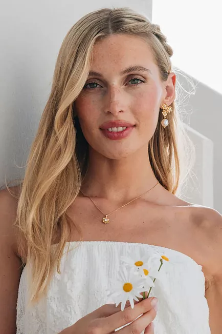 Caroline Svedbom Juni Necklace Gold Crystal Smykke