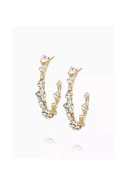Caroline Svedbom Mini Antonia Gold Crystal øredobber