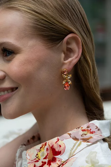 Caroline Svedbom Mini Dione Earrings Gold Rose Peach øredobber