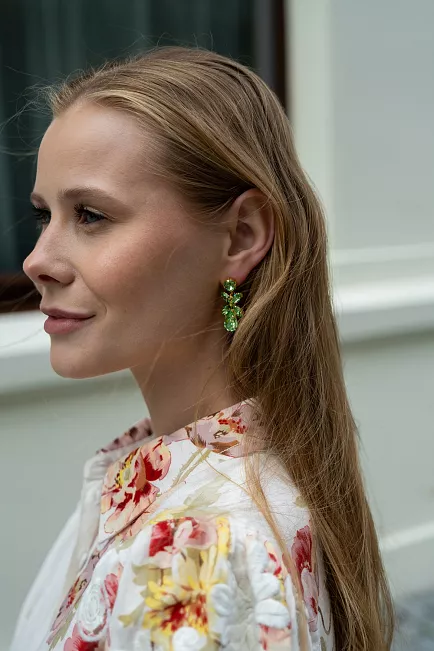 Caroline Svedbom Mini Dione Earrings Gold Peridot øreringer 2