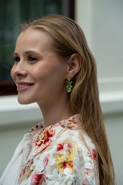 Caroline Svedbom Mini Dione Earrings Gold Peridot øreringer
