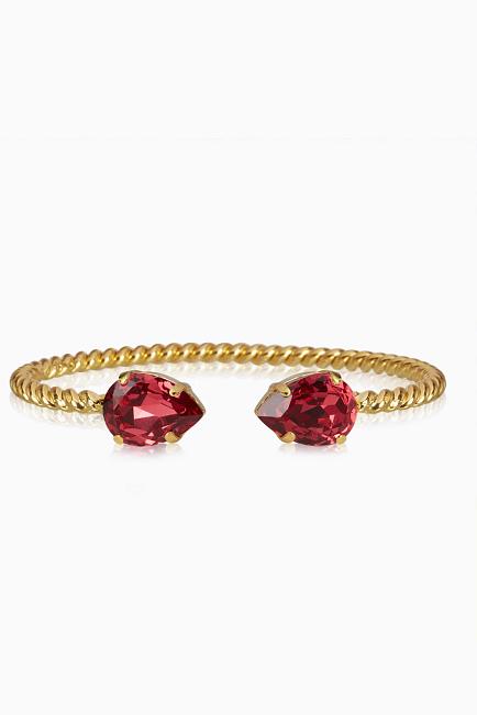 Caroline Svedbom Mini Drop Bracelet Gold  Mulberry Red 2