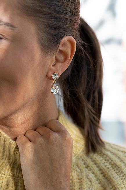 Caroline Svedbom Mini Drop Earrings Crystal øredobber