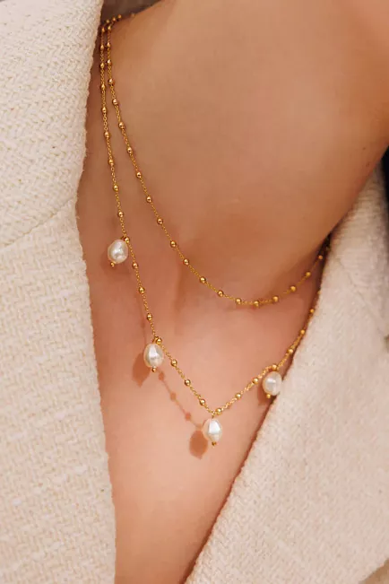 Caroline Svedbom Emmy Necklace Gold Gold smykke 2