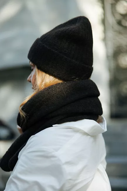 Natura Cashmere Susanna Basic Hat Black lue