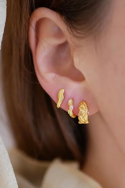 Enamel Copenhagen Nela Hoops Gold øreringer