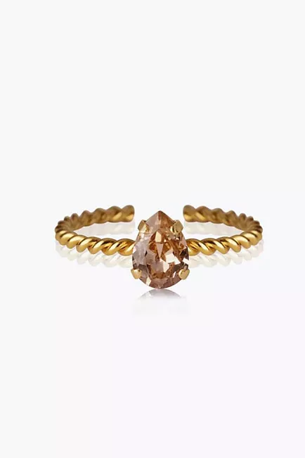 Caroline svedbom niki ring gold vintage rose ring