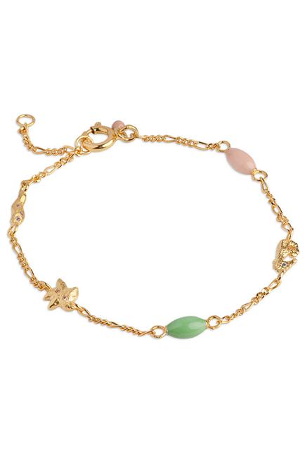 enamel copenhagen oceania bracelet dusty green light peach armbånd