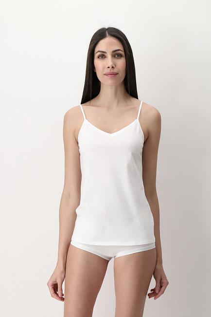 Oroblu Perfect Line Cotton Top W/Straps White 