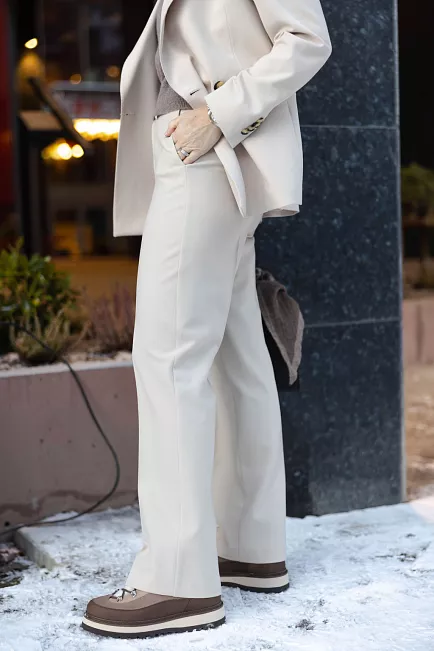 Sand Dori High Trousers Light Beige dressbukse 1