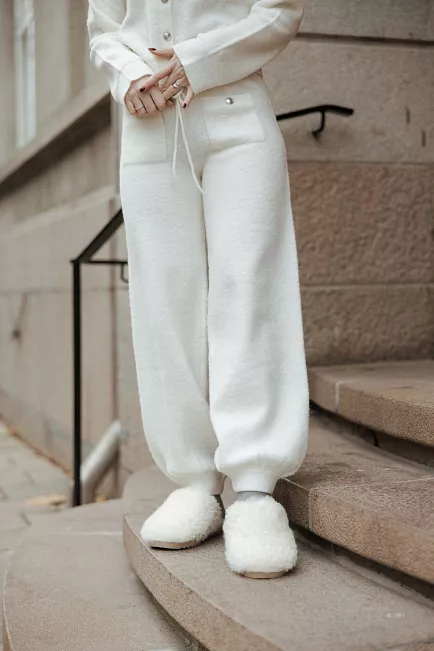 twist&tango sankt Moritz knitted trousers cream bukse 1