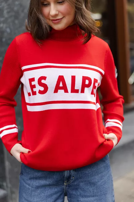 Twist&Tango Les Alpes Knitted Sweater Scarlet Red genser 3